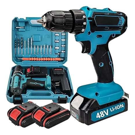 Cordless Drill Machine 21V with Dual Speed & 24 Pc Accessories | 10 mm Chuck | Rechargeable Electric Screwdriver & Power Tool for Home, Office & DIY Use