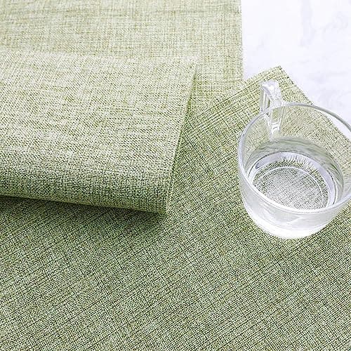Khooti Two-Sided Washable PolyJute Tablemats/Placemats Heat Resistant Dining Table Place Mats for Kitchen Coffee Wedding Party (12 Inches x 18 Inches / 30 cm x 45 cm)(Natural Linen)(Set of 6 Pieces) 3