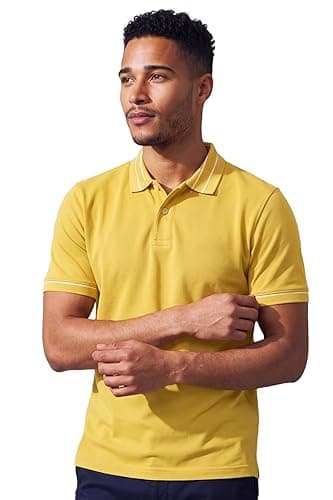 Peter England Men's Regular Fit Insignia Half Sleeve Polo T-Shirt | Cotton Rich | Premium Pique Weave