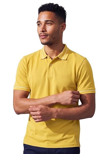 Peter England Men's Regular Fit Insignia Half Sleeve Polo T-Shirt | Cotton Rich | Premium Pique Weave