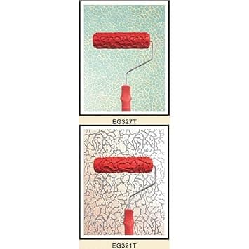 Set 2pcs 7" Embossed Pattern Painting Roller Brush Tool Wall DIY Decor 6#