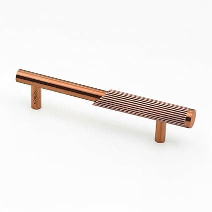 Plantex Stainless Steel & Aluminium Cabinet Handle/96mm Wardrobe Handle for Home/Cupboard Door Pull-Push Handles for Office - Pack of 1 (Rose Gold)