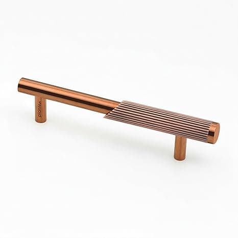 Plantex Stainless Steel & Aluminium Cabinet Handle/96mm Wardrobe Handle for Home/Cupboard Door Pull-Push Handles for Office - Pack of 1 (Rose Gold)