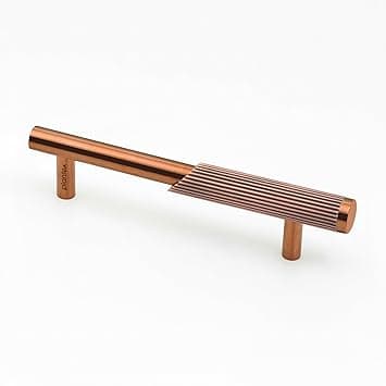 Plantex Stainless Steel & Aluminium Cabinet Handle/96mm Wardrobe Handle for Home/Cupboard Door Pull-Push Handles for Office - Pack of 1 (Rose Gold)