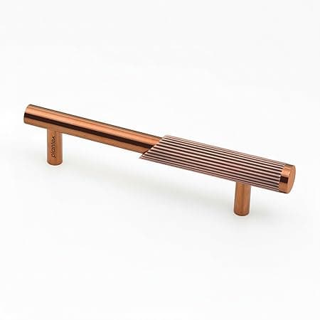Plantex Stainless Steel & Aluminium Cabinet Handle/96mm Wardrobe Handle for Home/Cupboard Door Pull-Push Handles for Office - Pack of 1 (Rose Gold)