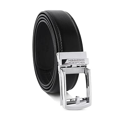 HAMMONDS FLYCATCHER Genuine Leather Belt for Men, Premium Leather Belt with Auto Lock mechanism, Mens Belt Leather Branded with Slide Lock for Everyday Wear