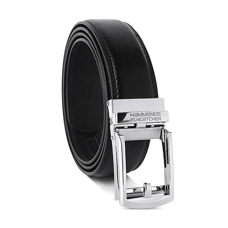 HAMMONDS FLYCATCHER Genuine Leather Belt for Men, Premium Leather Belt with Auto Lock mechanism, Mens Belt Leather Branded with Slide Lock for Everyday Wear