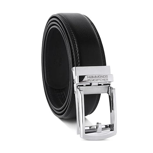 HAMMONDS FLYCATCHER Genuine Leather Belt for Men, Premium Leather Belt with Auto Lock mechanism, Mens Belt Leather Branded with Slide Lock for Everyday Wear