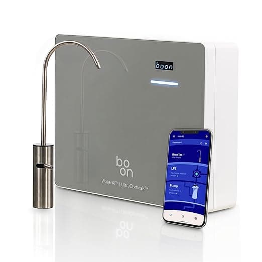 Boon Tap RO Under Counter Water Purifier | UltraOsmosis™ Filtration | WaterAI™ App (iF Design Award 2026) | 360° Swivel Tap (Gunmetal Grey) | 8L Storage | 2-Year Warranty