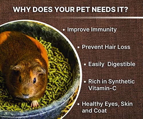 BOLTZ Guinea Pellet Pig Food For All Life Stages, Nutritionist Choice (ISO 9001 Certified), Medium, 1200 G, Vegetable 3