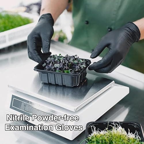 Voblin Black Nitrile Gloves, Next-Gen Smooth Disposable Powder Free Examination Hand Gloves, Multi-Purpose Everyday Usage, Surgical & General Gloves, Pack of 100 (Medium) 4