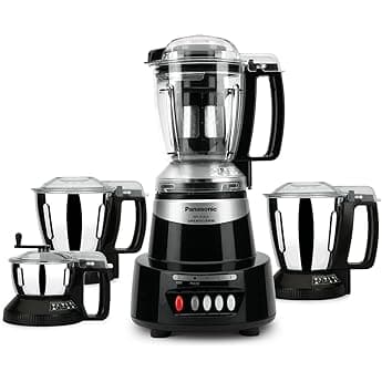 Panasonic MX-AE475 Mixer Grinder, Monster 2000W Super Mixer Grinder with 3 Stainless Steel Jars & Juicer Extractor, Mixie Grinder & Blender Machine for Kitchen, 2-Year Warranty & 5-Yr Motor (Red)