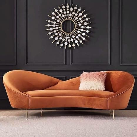 Sheesham Wood Chesterfield Sofa 3 Seater Couch Chaise Lounge Sectional Sofa For Home & Living Room, 3-Person Sofa, Brown