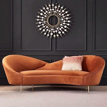 Sheesham Wood Chesterfield Sofa 3 Seater Couch Chaise Lounge Sectional Sofa For Home & Living Room, 3-Person Sofa, Brown