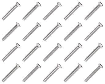 M3.5 x 70mm Long Electrical Machine Screws Light Switch Plug Socket - 20