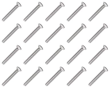 M3.5 x 70mm Long Electrical Machine Screws Light Switch Plug Socket - 20