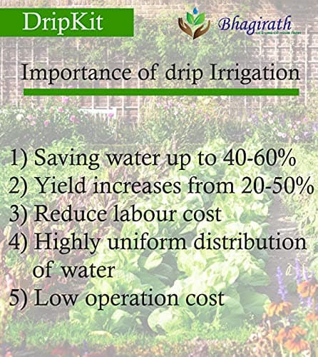 BHAGIRATH-Drip Irrigation Garden Watering Drip Kit || Watering Drip Kit for Home Garden, Farming & Agriculture Purposes || Water Saving System (50 Plants) 3
