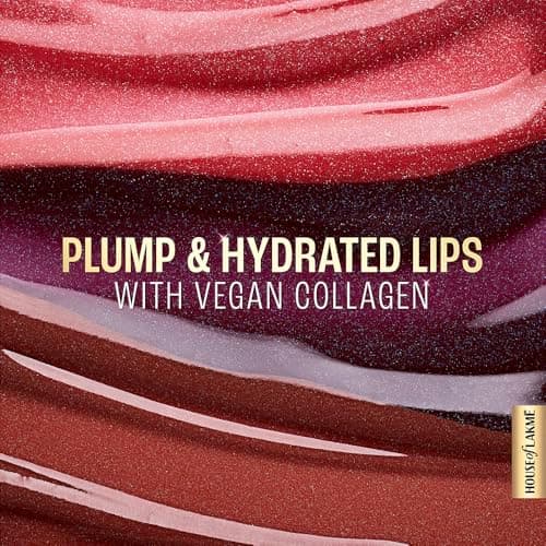 Lakme Glitterati Lip Glaze, for Plump and Shiny Lips, with Vegan Collagen and Crystal Technology, Non-Sticky Formula, Glitter Infused, Delicious Coconut-Vanilla Scent, 203 Hot Pink Cosmo 5ml 4