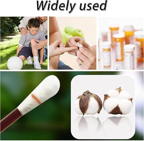 JIGVA 50 Pcs Cotton Iodine Swabs Individually Wrapped Portable Medical Cotton Swabs Nose and Ear Care First Aid Kit Emergency Care Safety for Adult Kids easy to carry 4