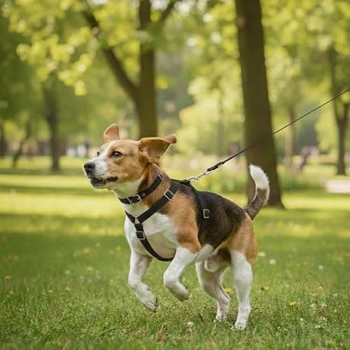 Pawpourri Adjustable Dog Harness, Leash & Collar Combo | Durable Nylon Dog Harness | Comfortable Fit for Daily Walks & Training | Harness Combo for Medium Breeds | Set of 3 pc | Black, Large 2