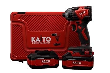 KAITO 48V Cordless Drill Driver Set | Without Torque, Easy-Attachable Bit System | 2 Big 48V Li-Ion Batteries | Powerful Handheld Electric Screwdriver Tool for Home & Professional Use