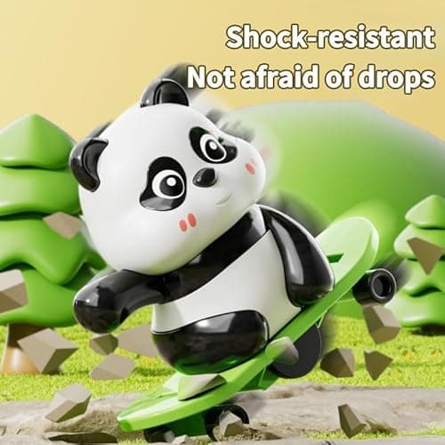 UGAMEDI Cute Panda Action Toy Set for Kids – Fun Rotating & Moving Panda Toys, Interactive Play Figures, Safe Educational Toy Gift for Boys & Girls Age 3+(3PCS Set) 4