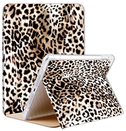 Caseelo Case Cover for Apple iPad Air 3 (3rd Gen) 10.5" 2019 / PRO 10.5" 2017 Smart TPU Soft Silicone Back with Extra Corner Protection [Auto Sleep/Wake] [Multi-Angle Viewing Stand] - Leopard