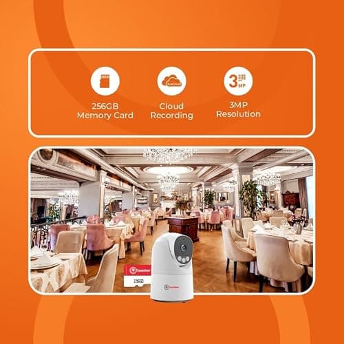 Trueview 3MP Pack of 2 Smart CCTV Wi-fi Home Security Camera with Pan Tilt 360° View, 2 Way Talk, Cloud Monitor, Motion Detect, Supports SD Card Up to 256 GB, Night Vision (3MP Robot - Pack of 2) 5