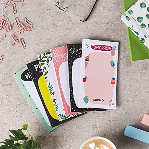 Amazon Brand - Solimo To Do List Planner – 6.5” x 3.5”, 50 Sheets Easy Tear Off Notepads, for Grocery, Shopping, Reminders, Checklist, Set of 6 3