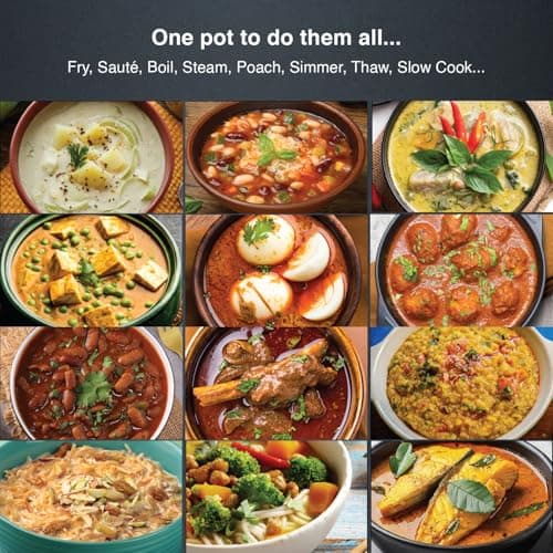Hawkins Futura Smart Pot with Smart App, 2 Litre Smart Electric Cooker | Wi-Fi App Control | Automatic Rice Cooking | Slow Cooking, Sauté, Fry, Steam & Warm Functions | 100+ Guided Recipes | Portable  3