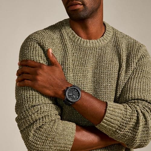 Fossil Nate Chronograph Analog Black Dial Grey Band Men's Stainless Steel Watch - JR1401 5