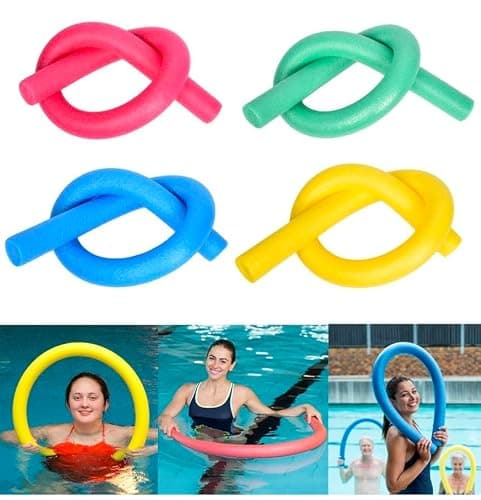 Hope Kart Swimming Pool Floater Floating Pool Noodles Set Stick Ring Foam for Kids, Adults, Multicolor, 4 Feet x 6 cm Dia, Pack of 1 3