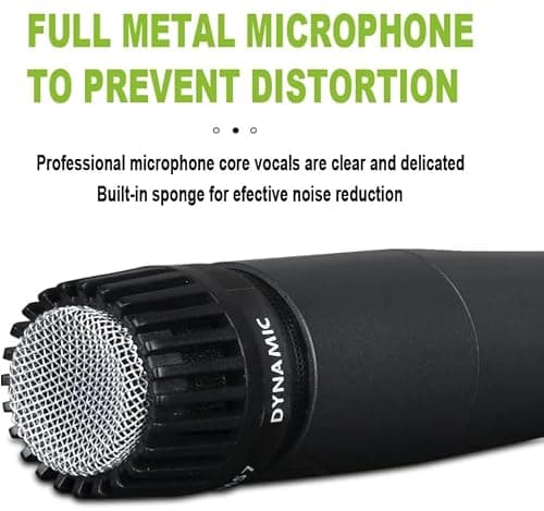 kh Wired Microphone Professional Dynamic Vocal Classic Style Microphone Audio Instrument Classic Dynamic Style for Instruments, Drums, Percussion, Vocals 4