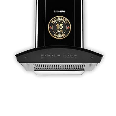 BLOWHOT ERICA S TAC MS PLUS Motion Sensor Chimney 60cm, 1,450 m³/h, 3 Speed Control Filterless Technology, Heat Auto Clean, Motion Sensor, 15-Year Motor Warranty by Blowhot - Black