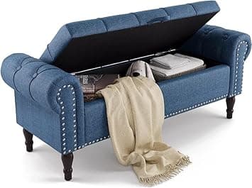 Elegant Couch Luxury Living Room Furniture Upholstery Comfortable Seating Classic Design Neutral Color Palette Home Decor Elegance Inviting Lounge Furniture (Blue)