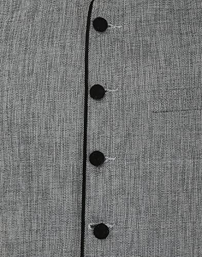 WINTAGE Men's Rayon Bandhgala Festive and Casual Nehru Jacket Waistcoat-Dark Grey 4