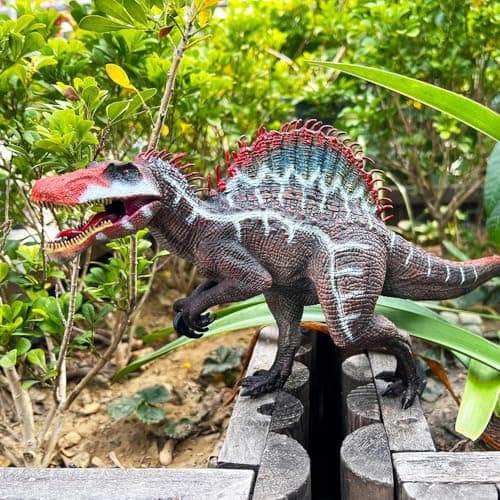 FUNFOB Dinosaur Figure Jumbo Dinosaur Toy Realistic Width -37cm Dinosaur Action Figure Educational Wild Animal Toys for Boys & Girls | Red- Big Humpp 3