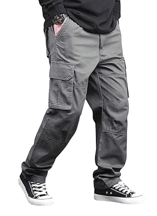 Lymio Cargo for Men | Cotton Cargo Pant | Drawstring Waist Pant (Also Available in Plus Sizes) (46-49)