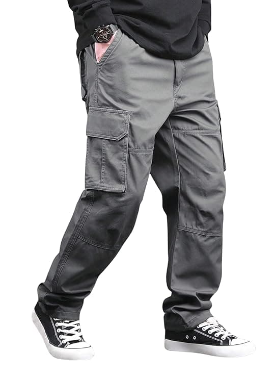 Lymio Cargo for Men | Cotton Cargo Pant | Drawstring Waist Pant (Also Available in Plus Sizes) (46-49)