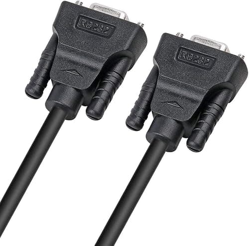 GANIX DB9 RS232 Serial Cable Female to Female Null Modem Cord Cross TX/RX line for Data Communication (1.5M) 5