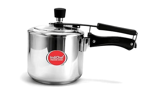 Triply Stainless Steel Plain Pressure Cooker, Heavy-Duty Base for Low-Oil, Healthy Cooking | Suitable for Induction & Gas | Durable, Scratch-Resistant Surface | 5 Year warrenty |6.5L