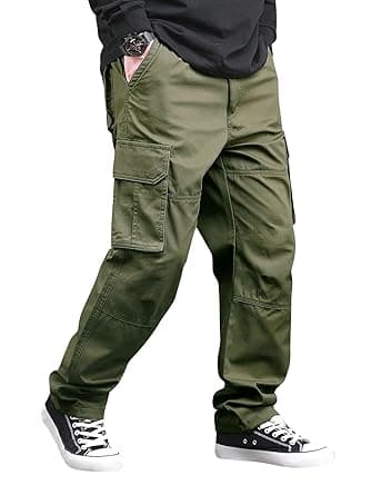 Lymio Cargo for Men | Cotton Cargo Pant | Drawstring Waist Pant (Also Available in Plus Sizes) (46-49)