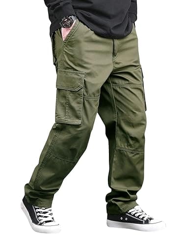 Lymio Cargo for Men | Cotton Cargo Pant | Drawstring Waist Pant (Also Available in Plus Sizes) (46-49)