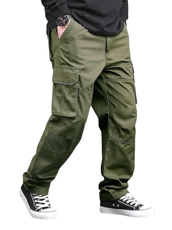 Lymio Cargo for Men | Cotton Cargo Pant | Drawstring Waist Pant (Also Available in Plus Sizes) (46-49)