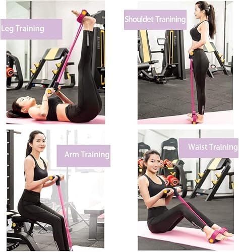 Pritent Pull Reducer Training Band, Exercise Equipment for Home Gym, Yoga Pedal Puller Resistance Band, Tummy Trimmer for Men Women, Leg Stretching Band for Exercise, Full Body Workout Tool 3