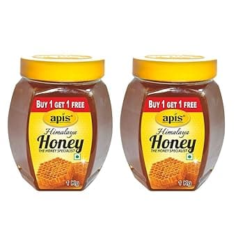 Apis Himalaya Honey, 1kg Each (Buy 1 Get 1 Free)| Pure | No Added Sugar or Adulteration