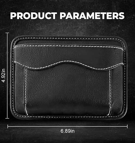 STHIRA Car Storage Organizer Pouch Handy Storage Bag Durable Pu Leather Mini Gap Automobiles Storage Bag On Side Of Seat,Self Adhesive Organizer For Phone,Keys,Accessories,Charging Cables,Black 3