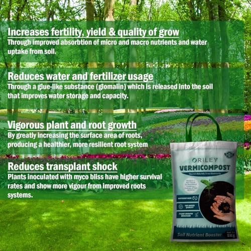 ORILEY Organic 5 Kg Vermicompost 100% Natural Khaad Fertilizer for Plants & Vegetables Nutrient-Rich Cow Dung Based Earthworm Manure Compost Improves Plant Health, Water Retention & Soil Quality 2