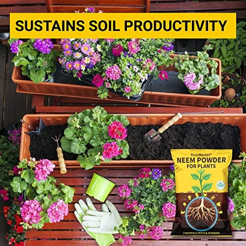 TrustBasket Neem Khali/Neem Cake Powder - 450gm - Extracted Through Cold Press Technology - Higher Azadirachtin & Neem Oil Content - Organic Fertilizer and Pest Repellent for Plants 5