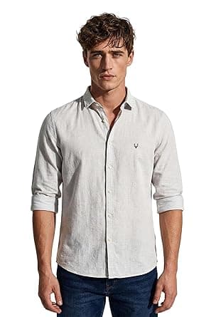 Allen Solly Men’s Casual Shirt | Regular Collar | Soft Breathable Fabric | Everyday Smart Casual Wear